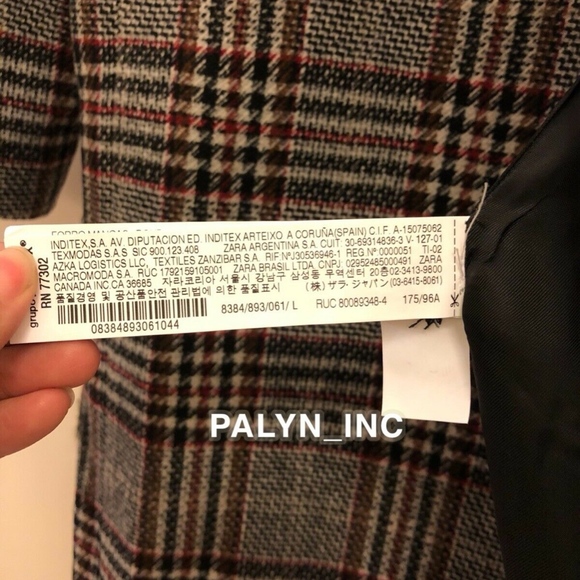 ❤️ZARA CHECKED PLAID MASCULINE COAT - Picture 4 of 8